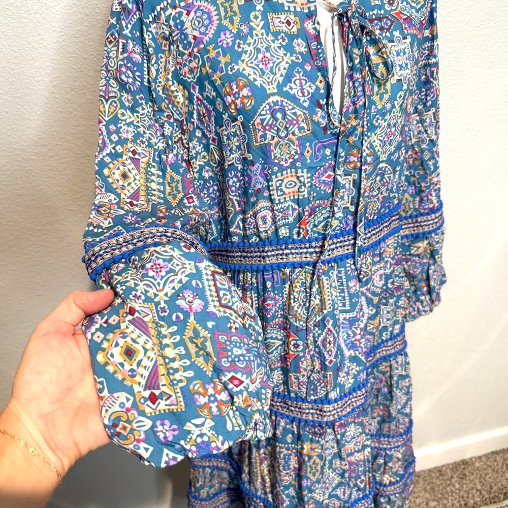 Luna Llena XL Paisley Long Sleeve Dress - Picture 4 of 7